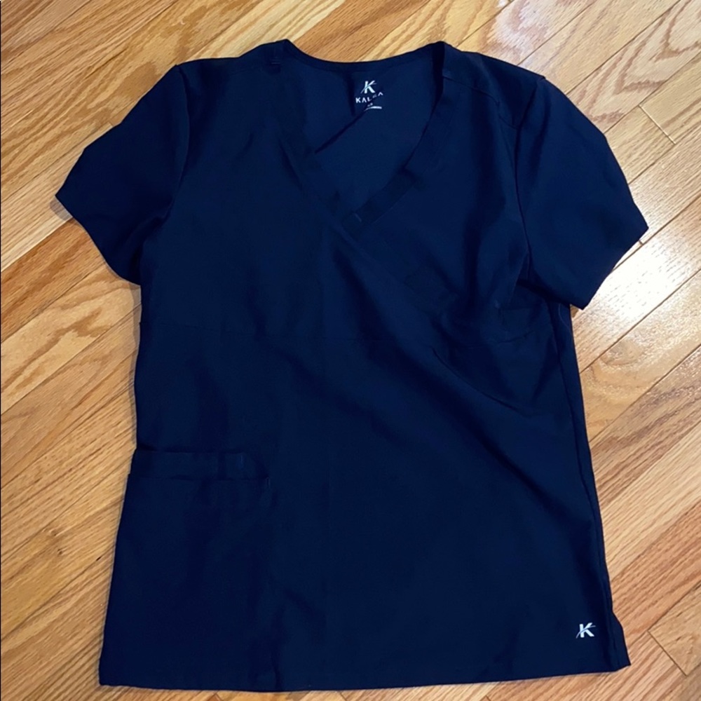 Kalea navy stretch scrub set